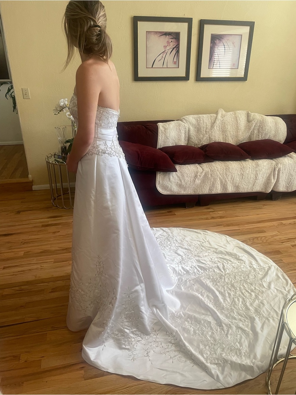 White wedding gown